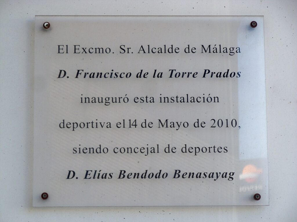 Plaque to the Inauguration of the Julián Torralba Football Pitch 01.jpg