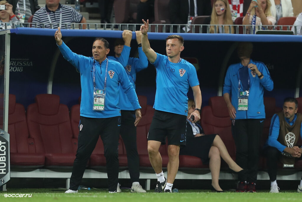 Croatia personnel during game v England.jpg