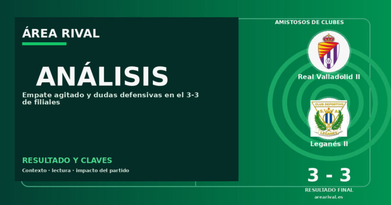 Empate agitado y dudas defensivas en el 3-3 de filiales