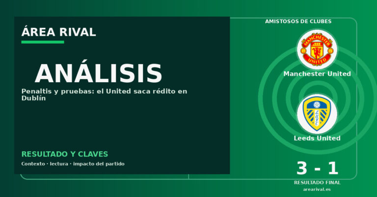 Penaltis y pruebas: el United saca rédito en Dublín