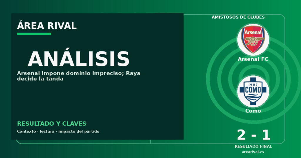 Análisis: Arsenal FC 2-1 Como