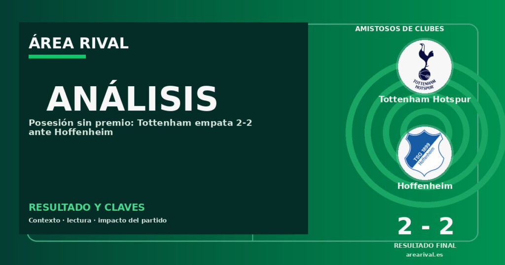 Análisis: Tottenham Hotspur 2-2 Hoffenheim