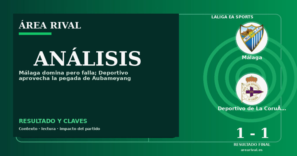 Análisis: Málaga 1-1 Deportivo de La Coruña